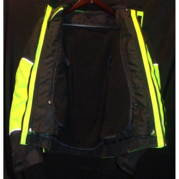 GWRRA Motorcycle Racing Jacket Sz S Womens Lime Green - Picture 3 of 6